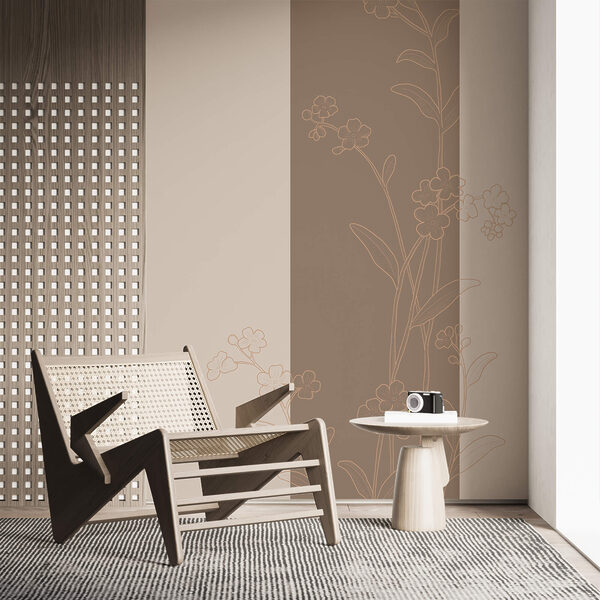 Motif floral élégant sur fond apaisant