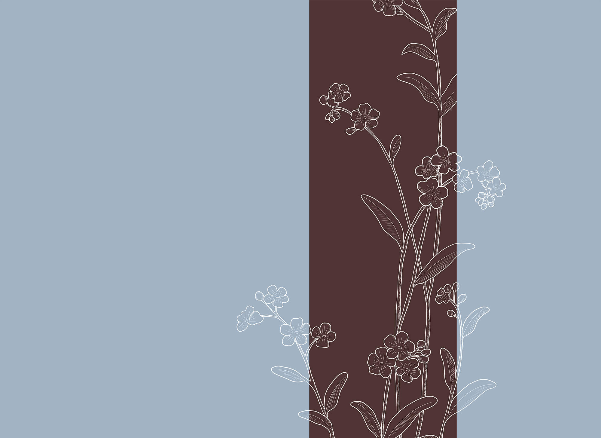 Elegant flowers on a two-tone background Elegant flowers on a two-tone background