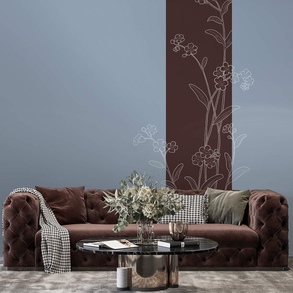 Fleurs élégantes sur fond bicolore Fleurs élégantes sur fond bicolore