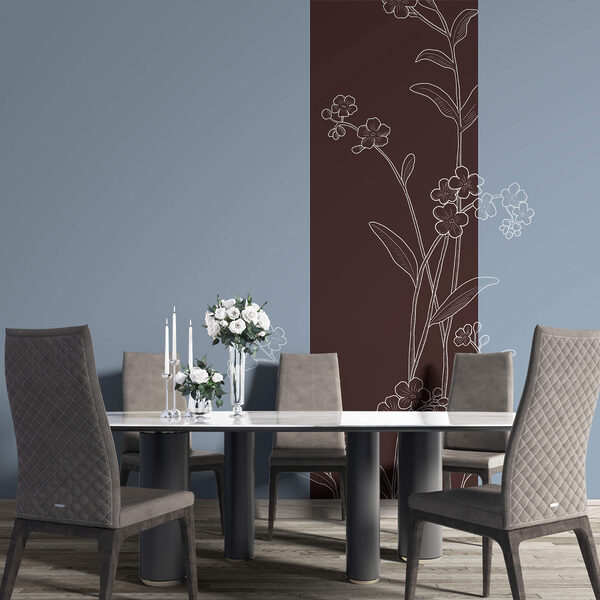 Fleurs élégantes sur fond bicolore Fleurs élégantes sur fond bicolore