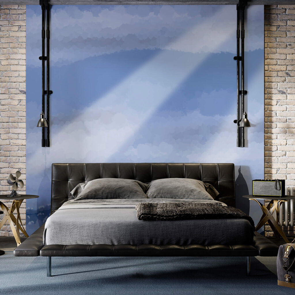 Nuages et rayons lumineux dans le ciel