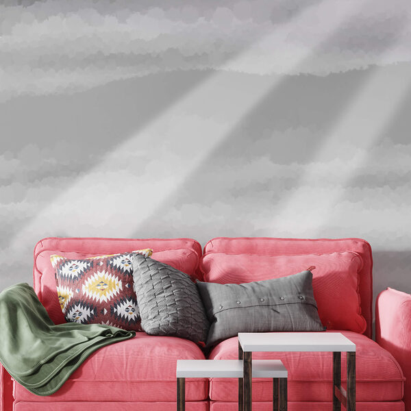 Image en niveaux de gris représentant des nuages et des rayons de soleil