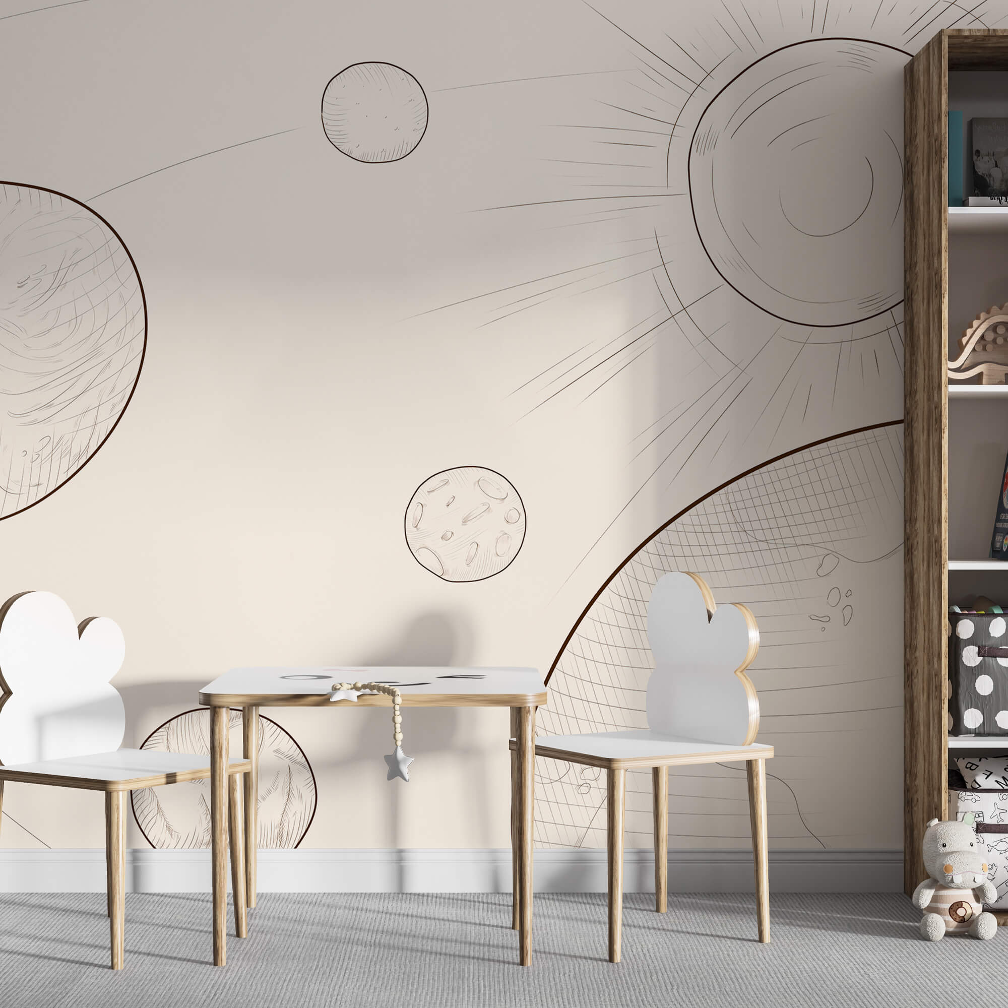 Dessin du soleil et de la terre