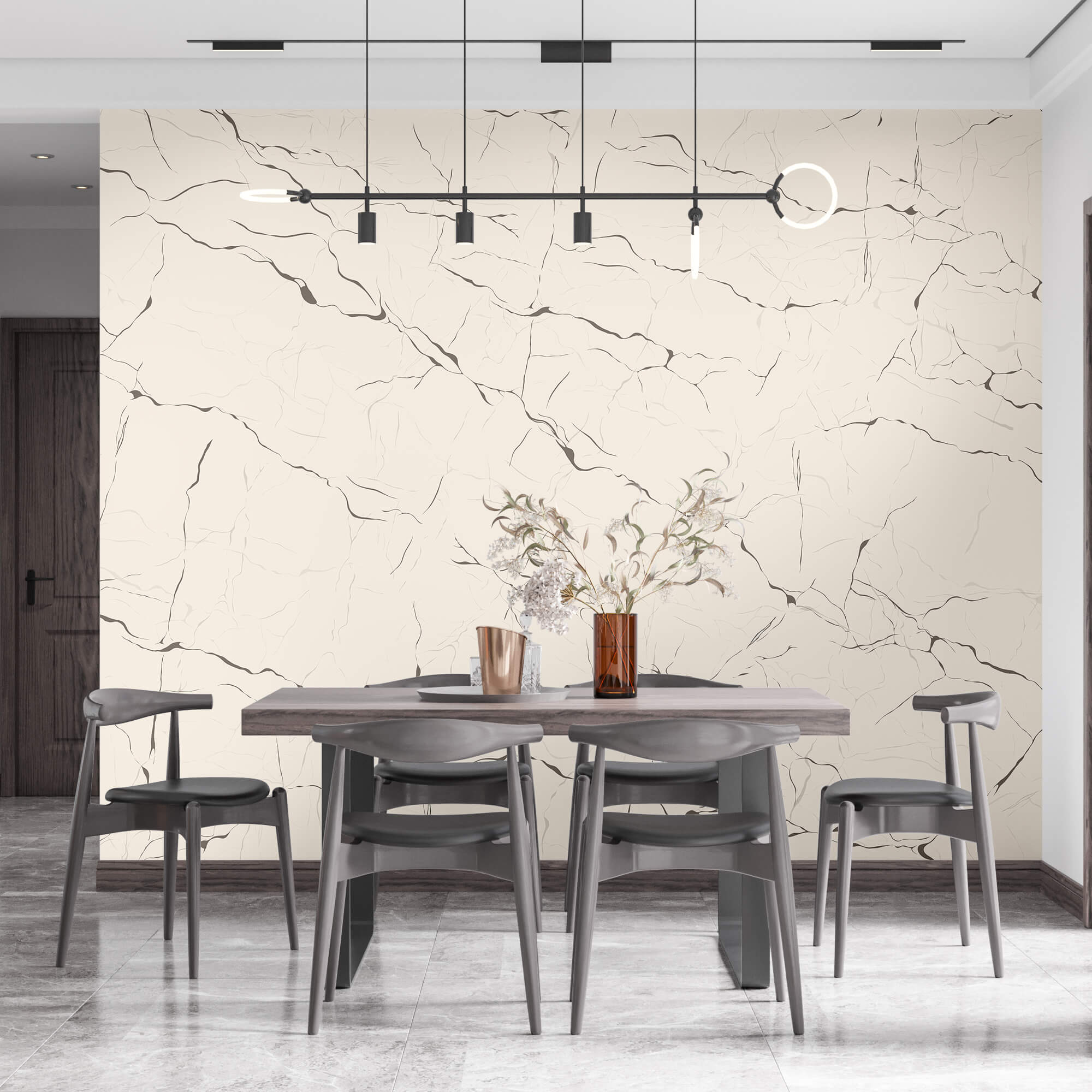 Surface blanche avec des fissures Surface blanche avec des fissures