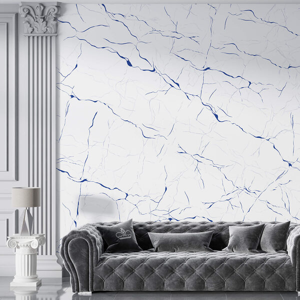 Surface blanche avec lignes bleues