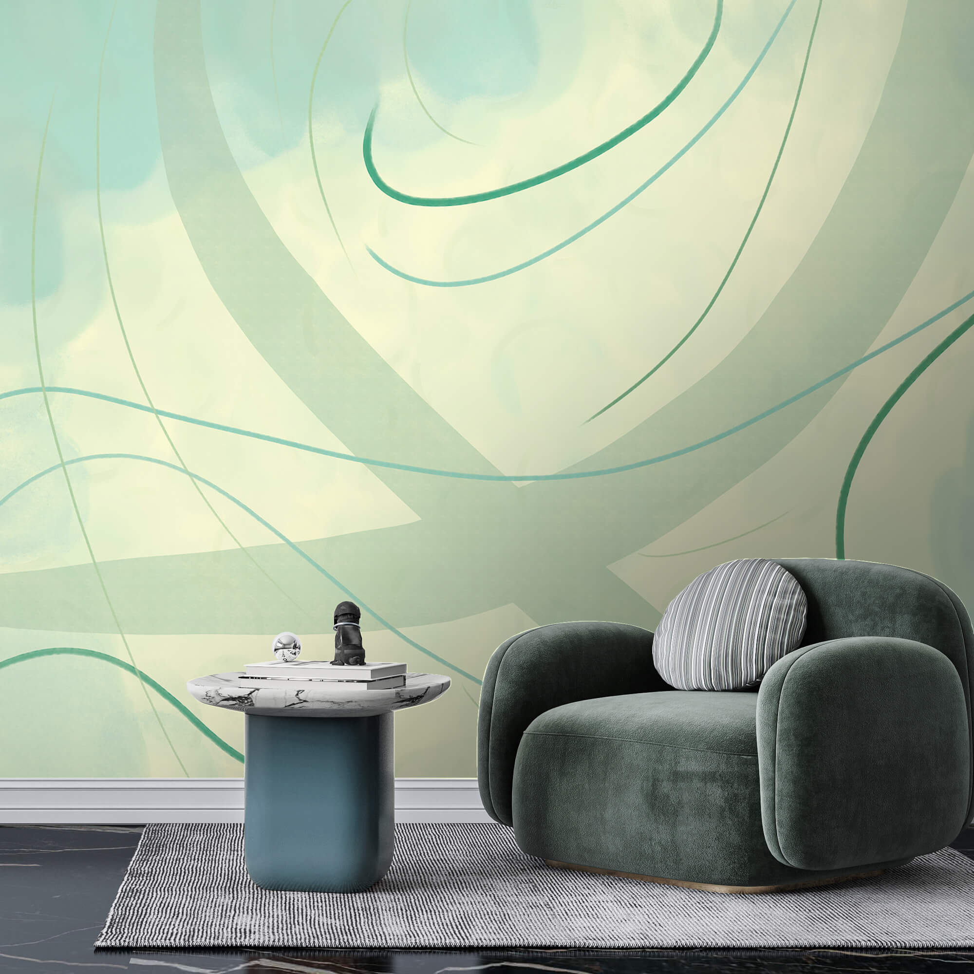 Douces volutes de couleurs et de formes