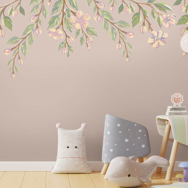 Motif floral délicat sur fond doux