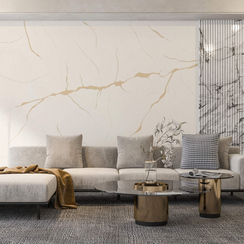 Surface blanche avec des fissures Surface blanche avec des fissures