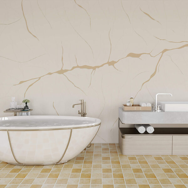 Surface blanche avec des fissures Surface blanche avec des fissures