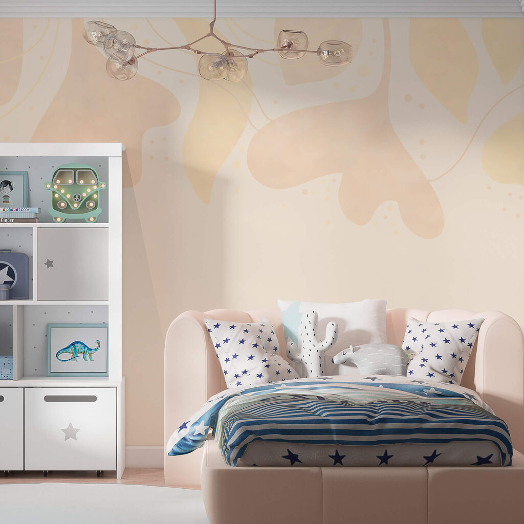 Feuilles pastel délicates sur fond doux Feuilles pastel délicates sur fond doux