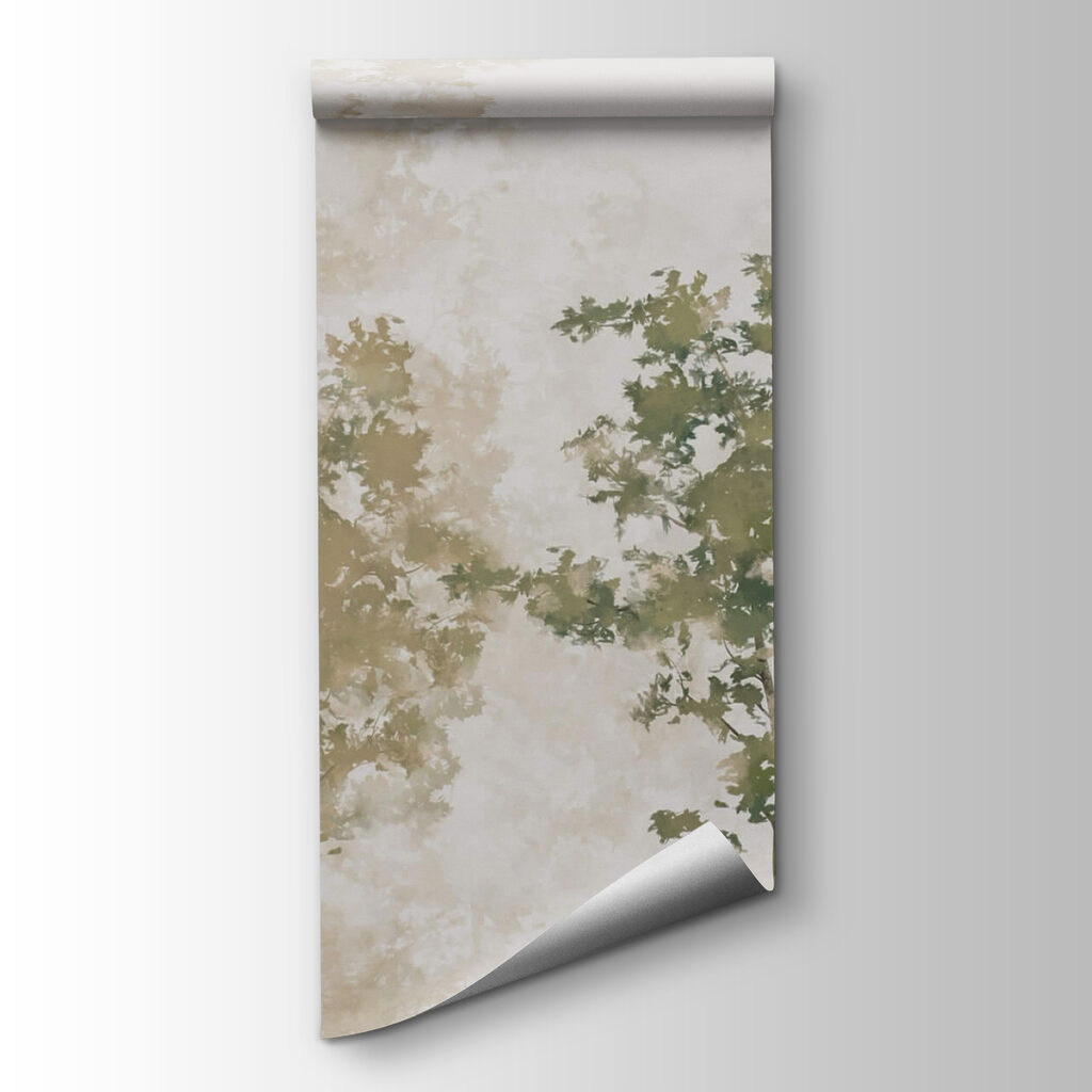 Group of trees with fog Group of trees with fog