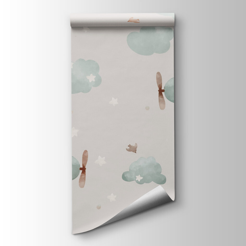 Pattern of foxes flying on airplanes