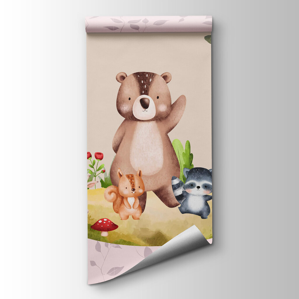 Cartoon of animals in a forest Cartoon of animals in a forest