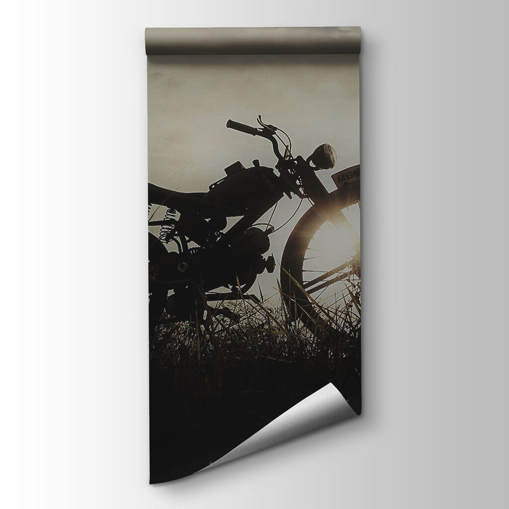 Motorcycle in a field Motorcycle in a field