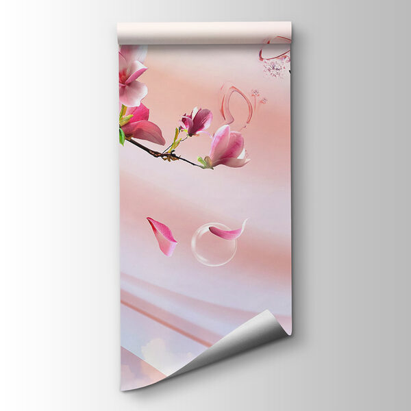 Pink flowers and butterflies Pink flowers and butterflies