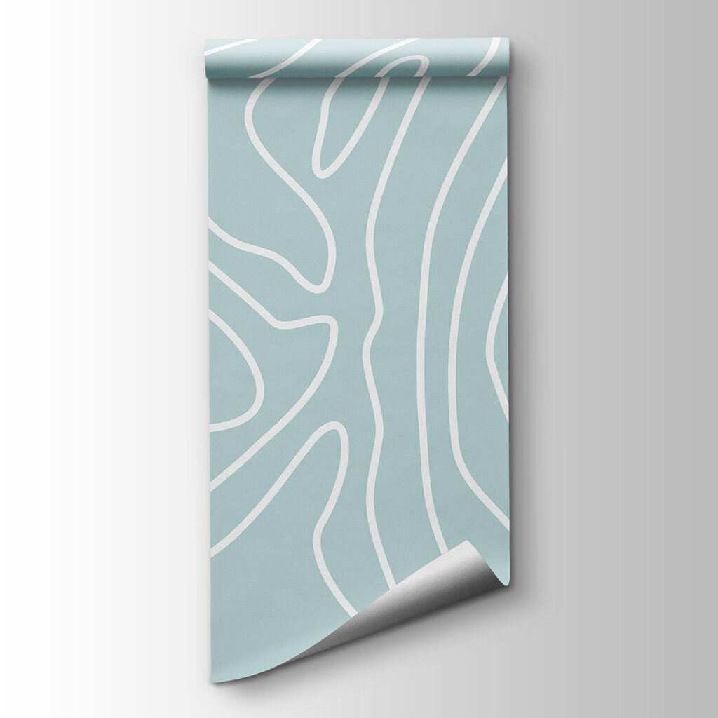 White lines on a blue background