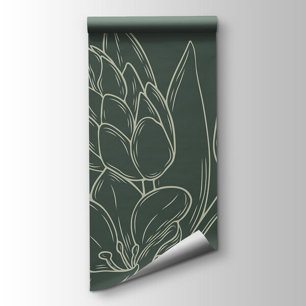 Drawing of flowers on a plant Drawing of flowers on a plant