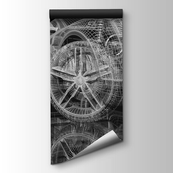 Car model with a wireframe on the front Car model with a wireframe on the front