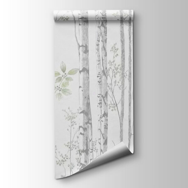 Wallpaper with trees and leaves