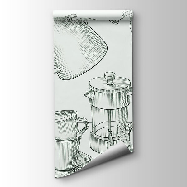 Drawing of coffee brewing Drawing of coffee brewing