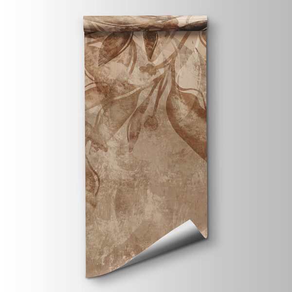 Brown and white floral pattern