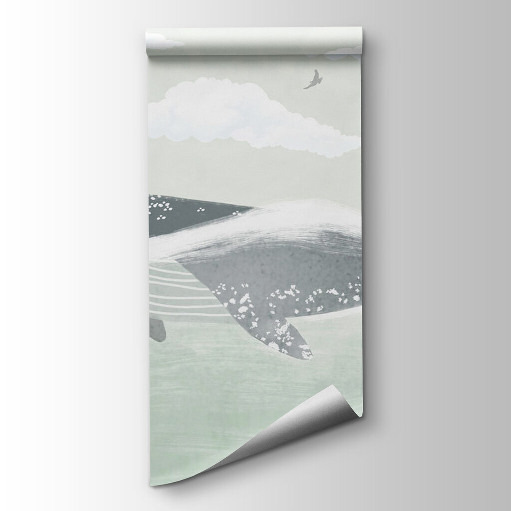 Whale swimming in the water Whale swimming in the water