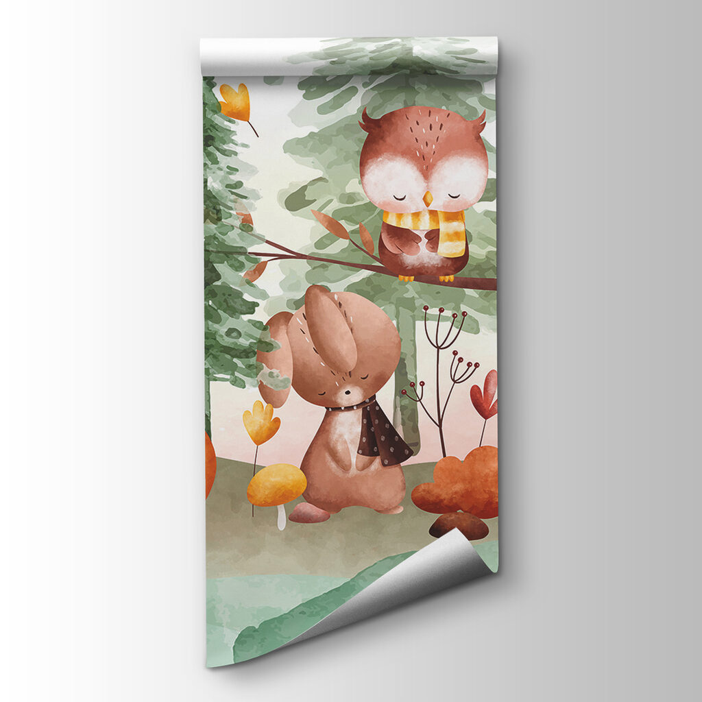 A group of animals in a forest