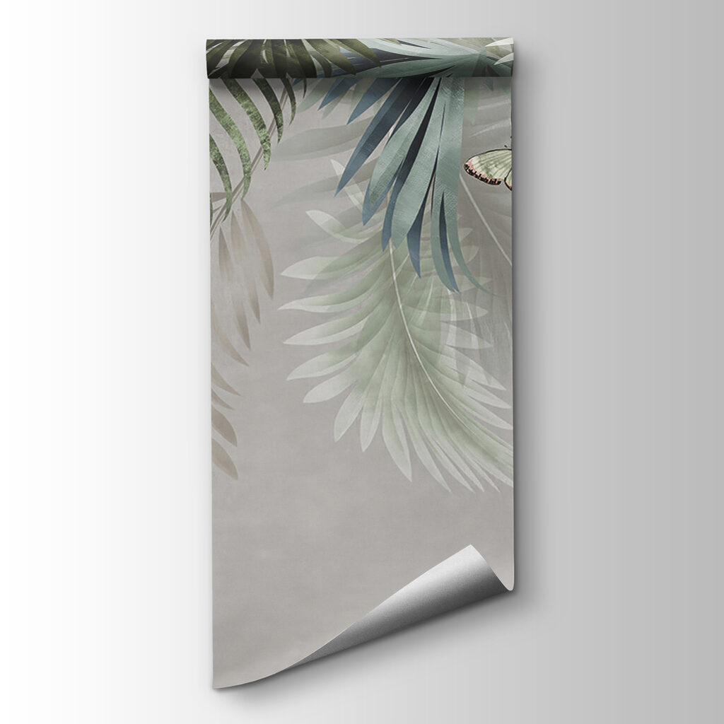 Group of butterflies on leaves