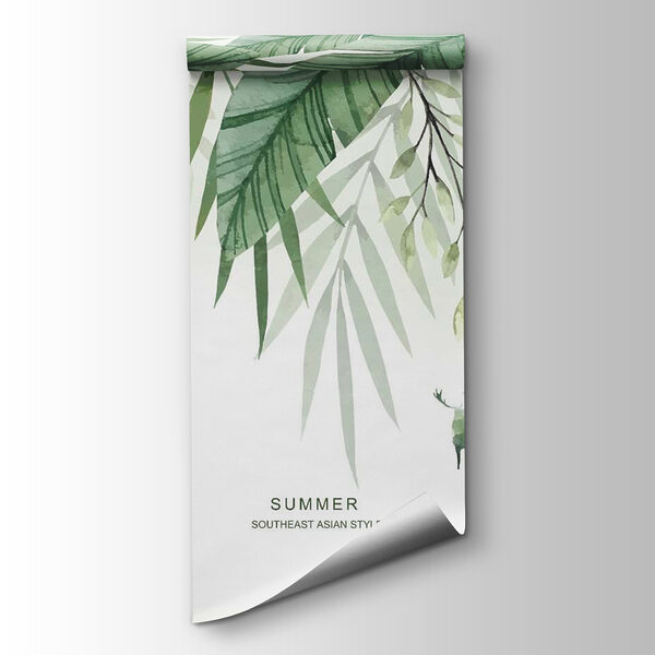 Watercolor painting of a deer and leaves Watercolor painting of a deer and leaves