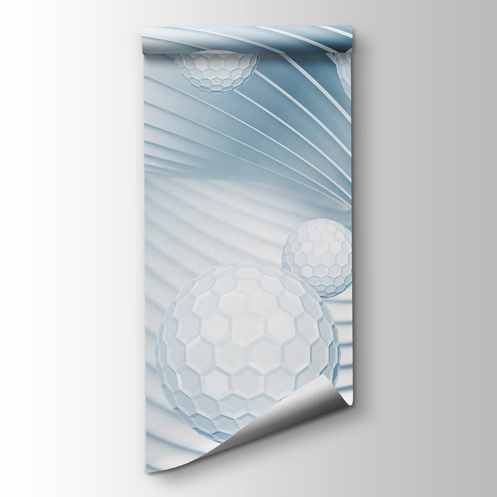 White balls in a spiral