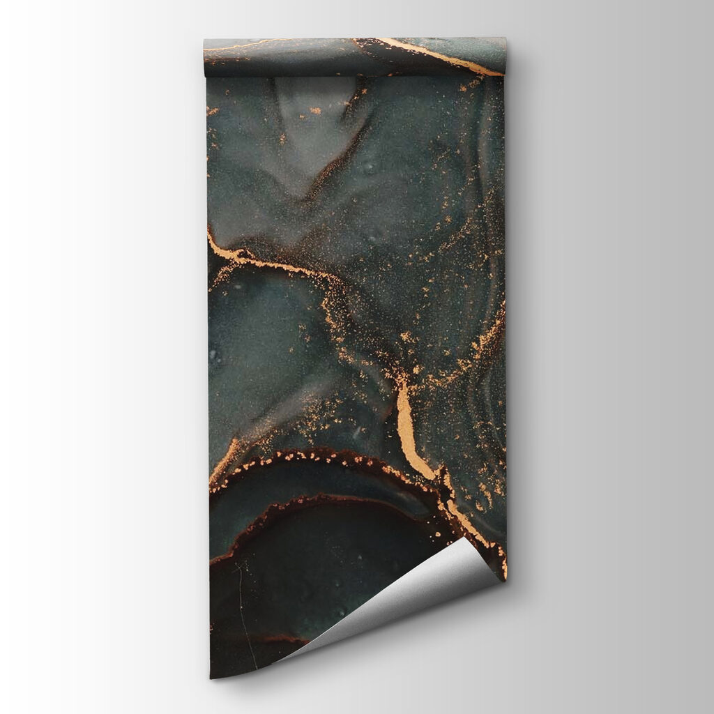 Swirling hues of teal and copper Swirling hues of teal and copper