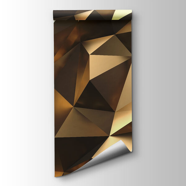 Shimmering geometric abstraction in browns