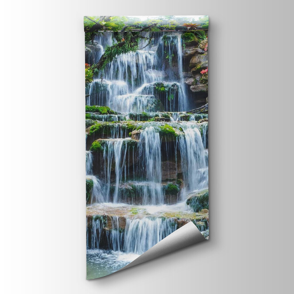 Waterfall in a tropical garden