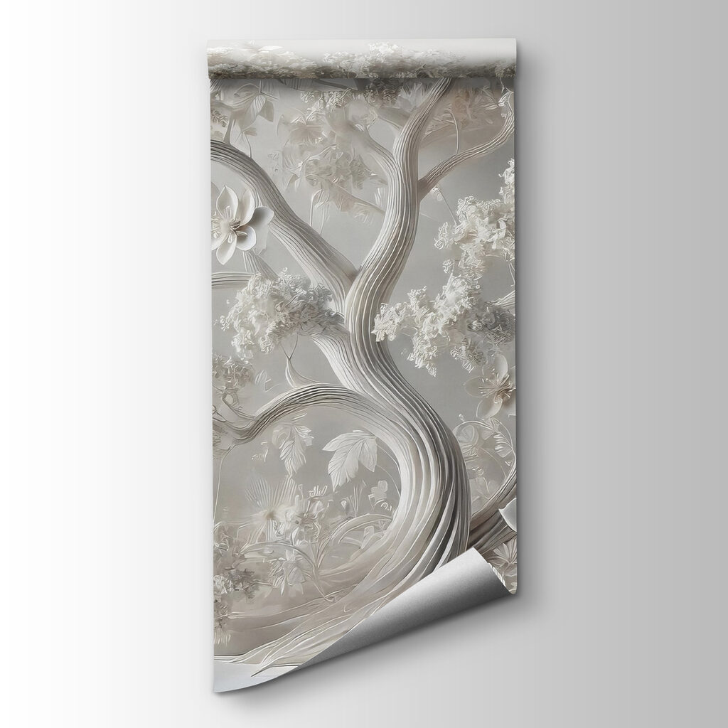 White tree with flowers White tree with flowers