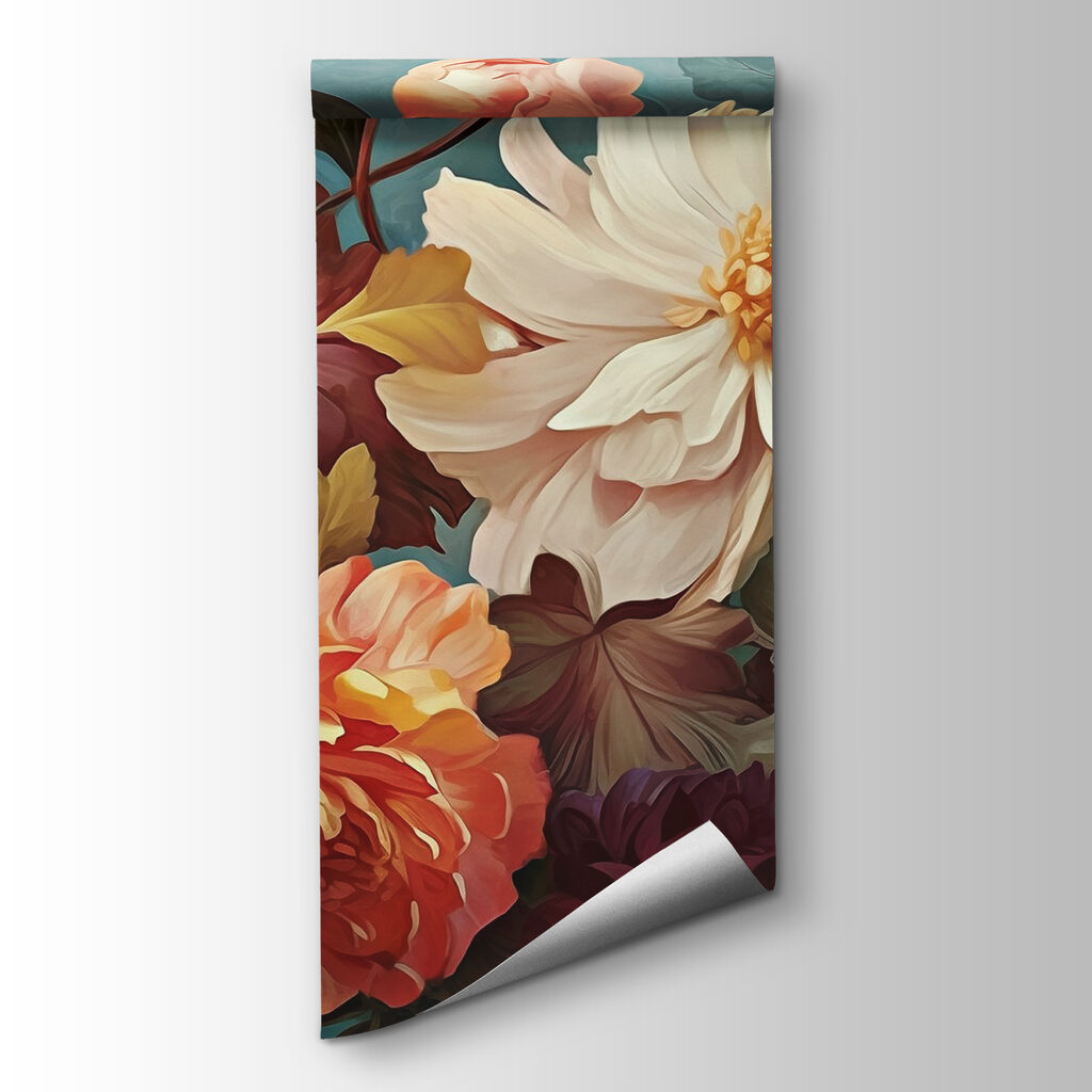 Colorful blooms in a serene backdrop Colorful blooms in a serene backdrop