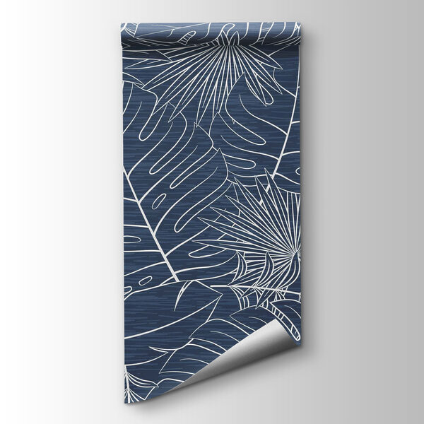 Pattern of leaves on a blue background Pattern of leaves on a blue background