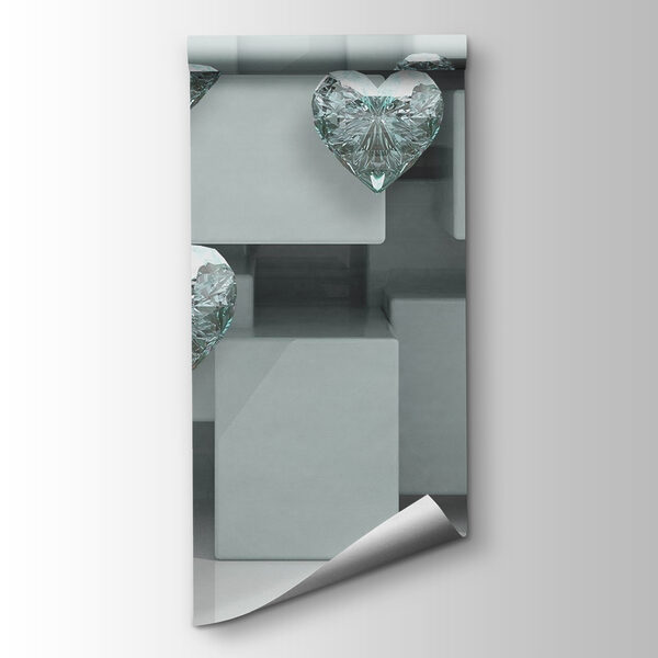 Group of diamonds on a wall