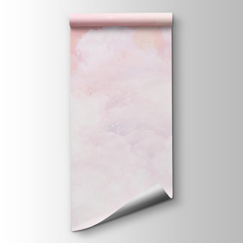 Pink sky with clouds