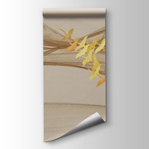 Moon and birds flying in the sky Moon and birds flying in the sky