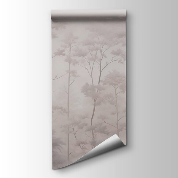 Group of trees with fog Group of trees with fog