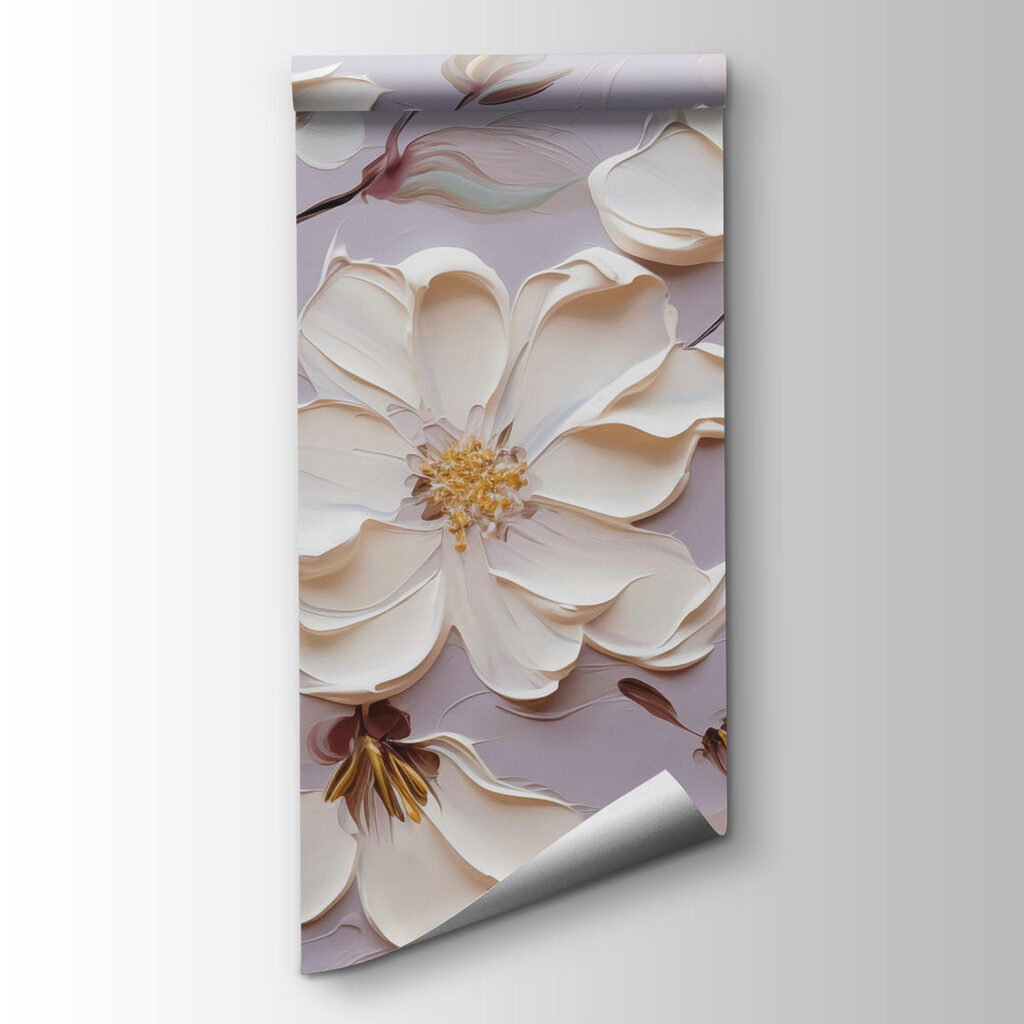 Painting of white flowers Painting of white flowers