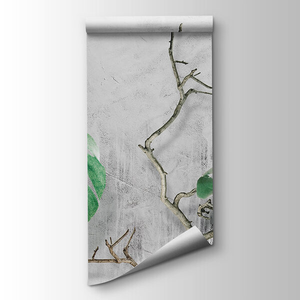 Lush leaves against a textured backdrop