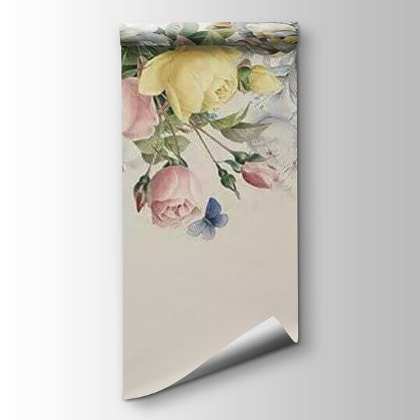 Group of flowers with butterflies Group of flowers with butterflies