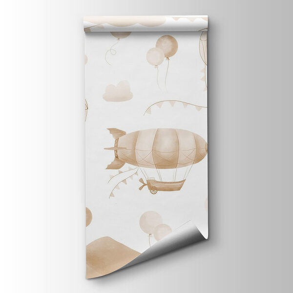 Group of hot air balloons and mountains Group of hot air balloons and mountains