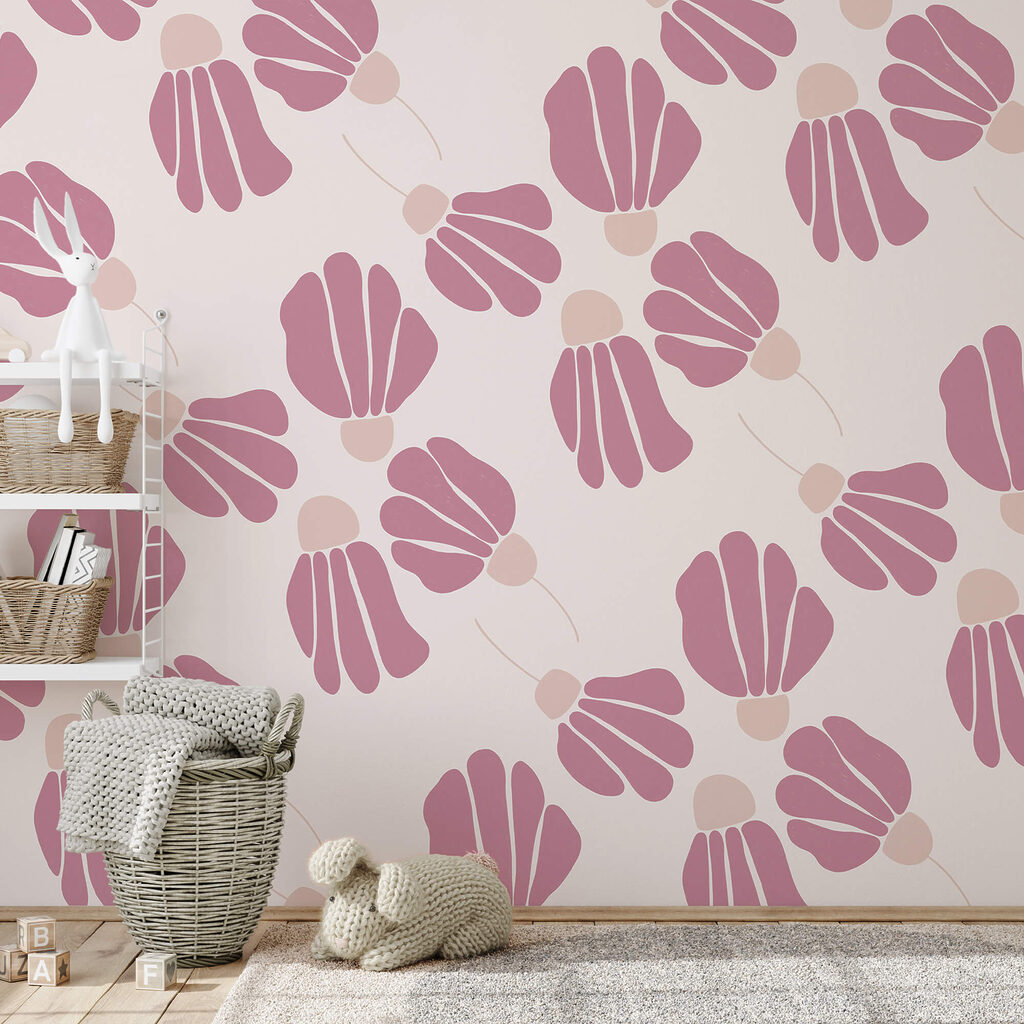 Motif de fleurs roses