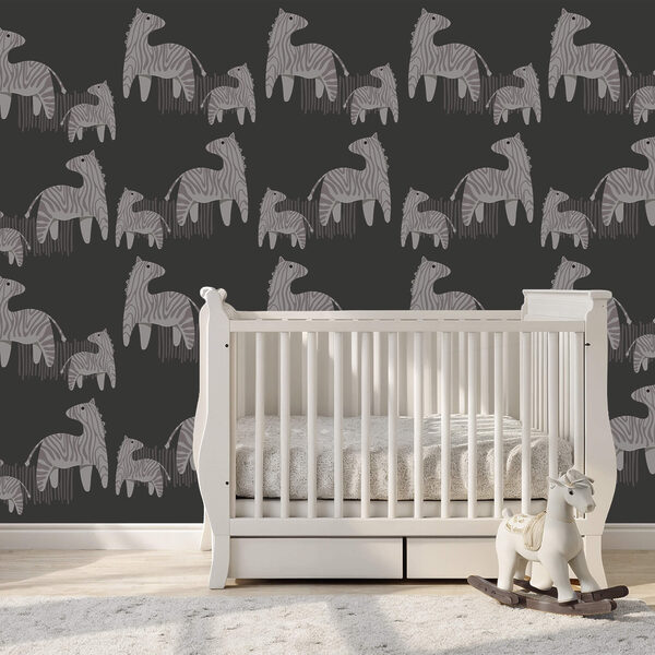 Motif de chevaux sur fond noir