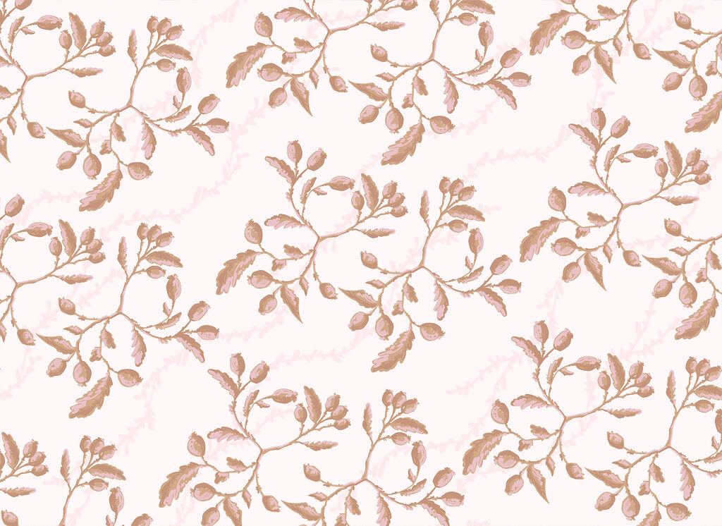 Pattern of leaves and berries