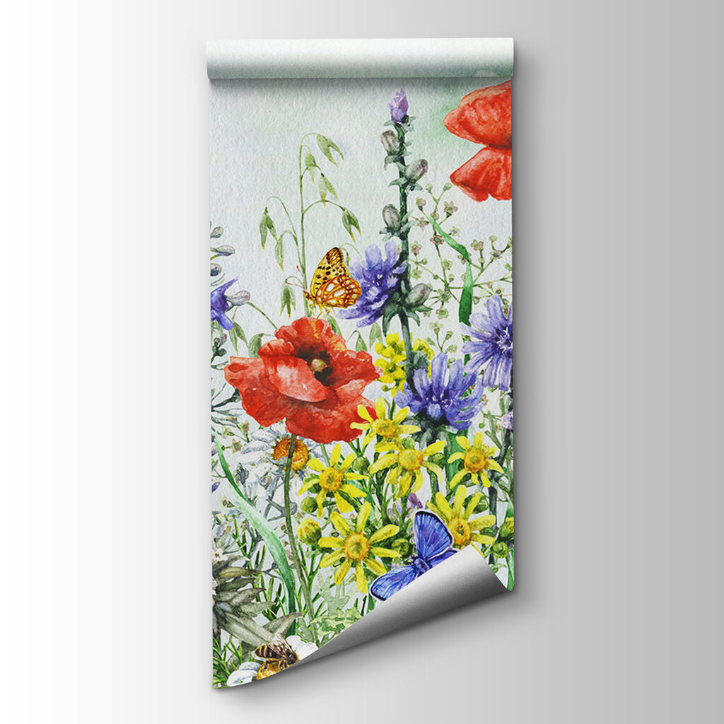 Painting of flowers and butterflies Painting of flowers and butterflies