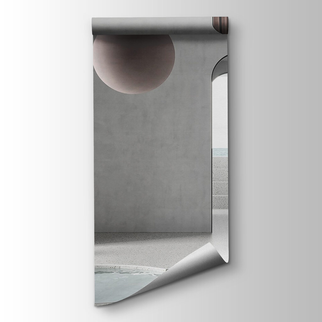 Room with a pool and a chair