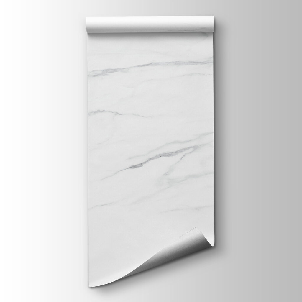 White marble surface with black veins White marble surface with black veins